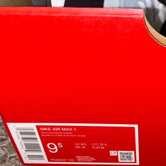 New White and Green Nike Air Max 1 - Picture 6 of 6